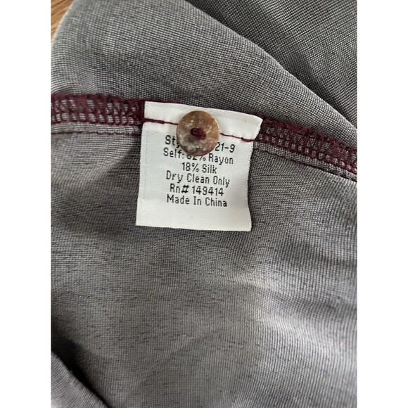 Johnny Was Scarlet Cobra Velvet Silk Blend Button Up Size M Burgundy Boho Artsy - Picture 7 of 10